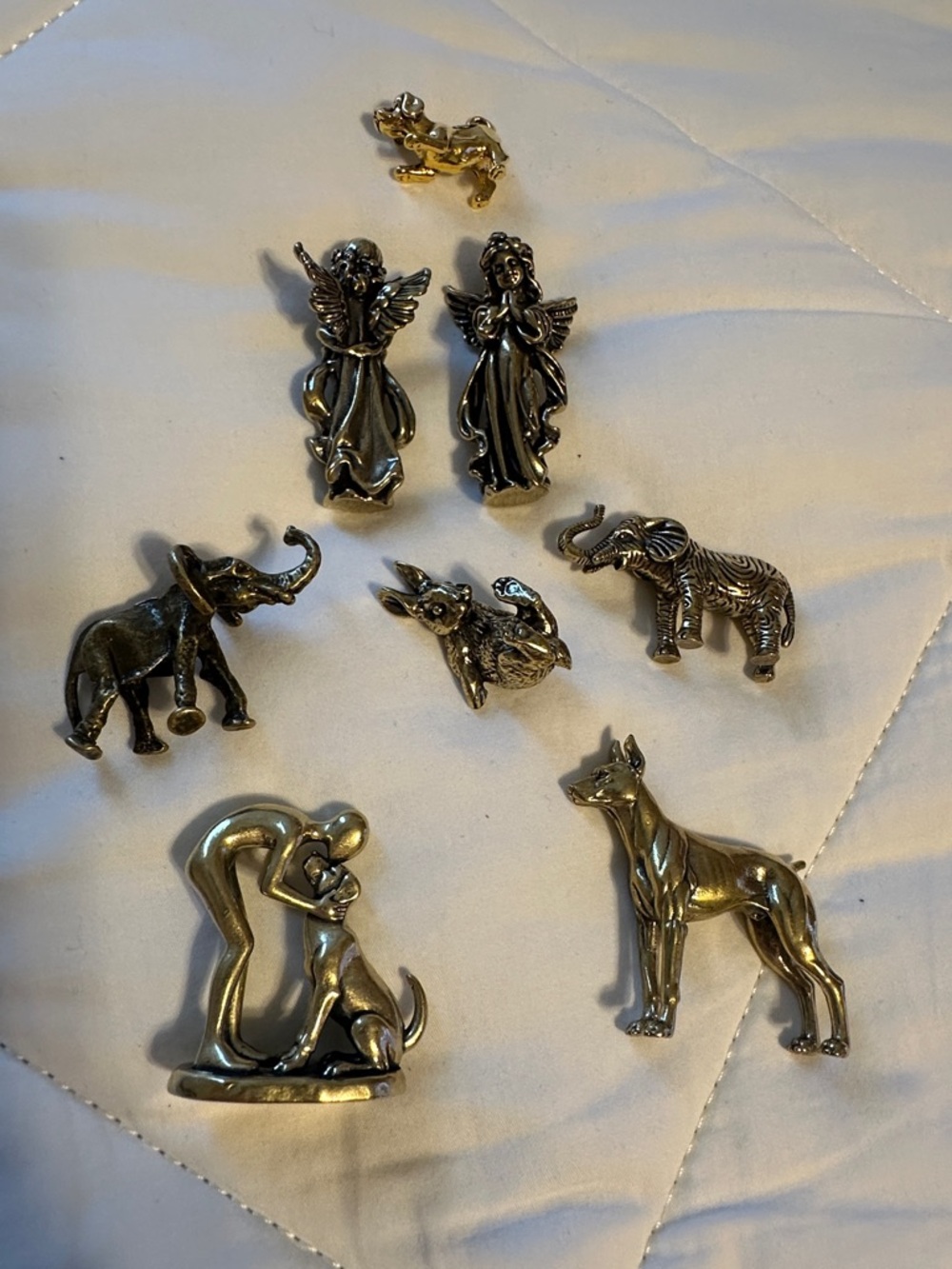 Gold Tone Brass Animal Figurine Collection - Decorative Home Accents